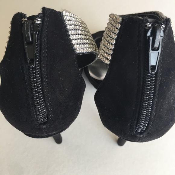 💋Black 5” heels with rhinestones - Picture 5 of 8
